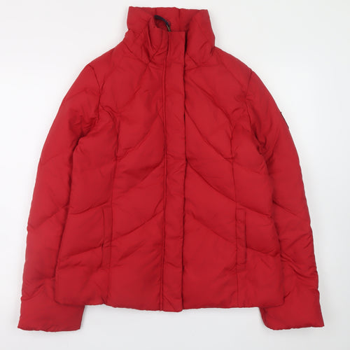 Tommy Hilfiger Men’s Red Puffer Jacket M Winter Nylon Down