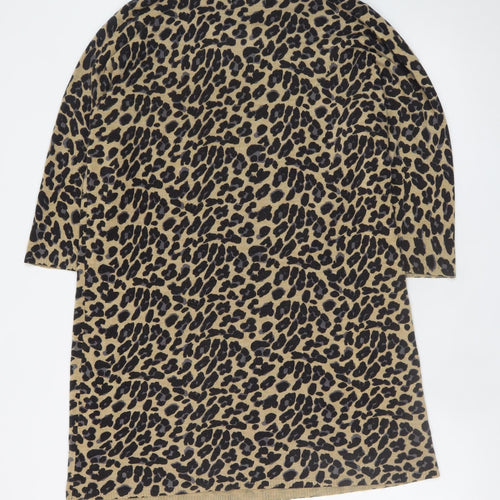 Marks and Spencer Women Brown Animal Print Shift Dress Size 22