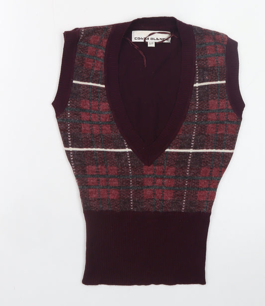 Costa Blanca Women's Multicoloured V-Neck Sleeveless Knit Tank Top Size S