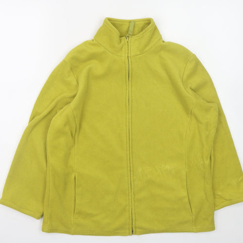 Marks and Spencer Womens Green Fleece Full Zip Jacket Size 16