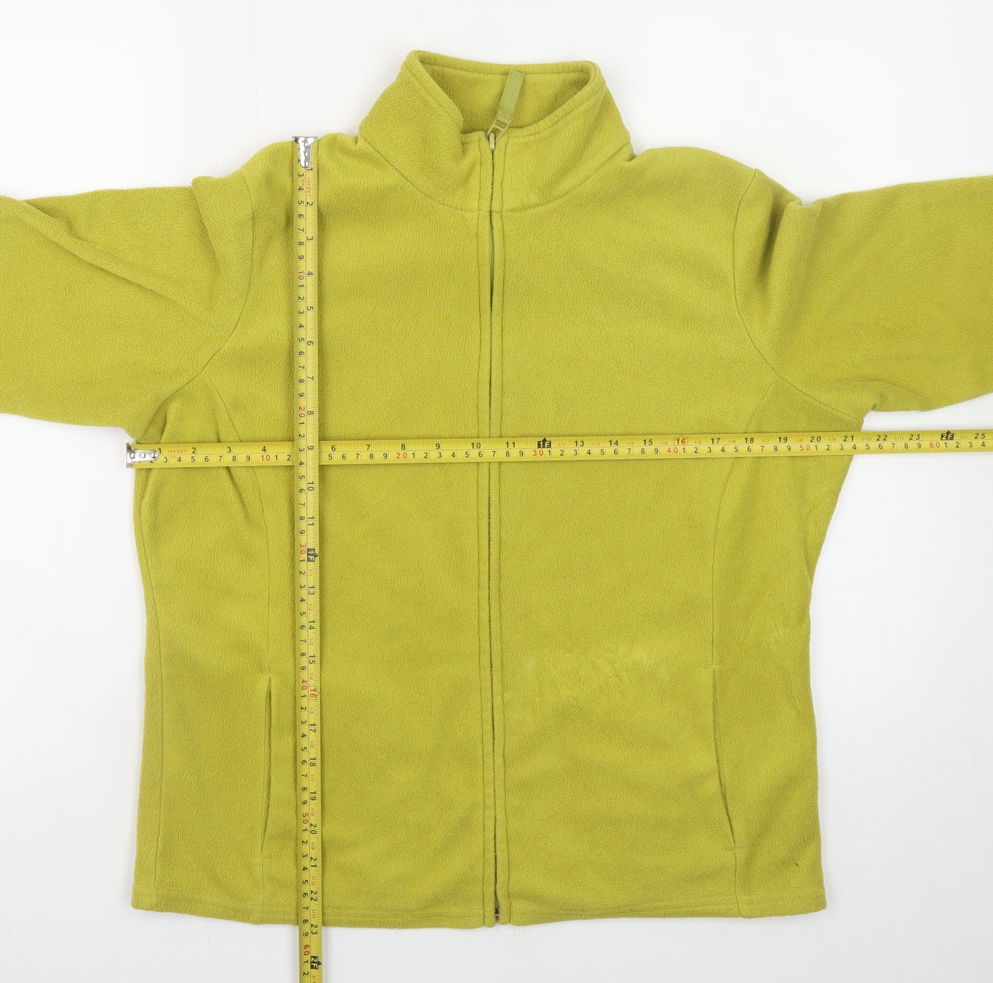 Marks and Spencer Womens Green Fleece Full Zip Jacket Size 16