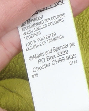 Marks and Spencer Womens Green Fleece Full Zip Jacket Size 16