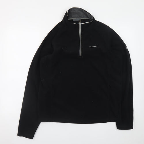 Craghoppers Men’s Black Fleece 1/4 Zip Pullover Sweatshirt Size L