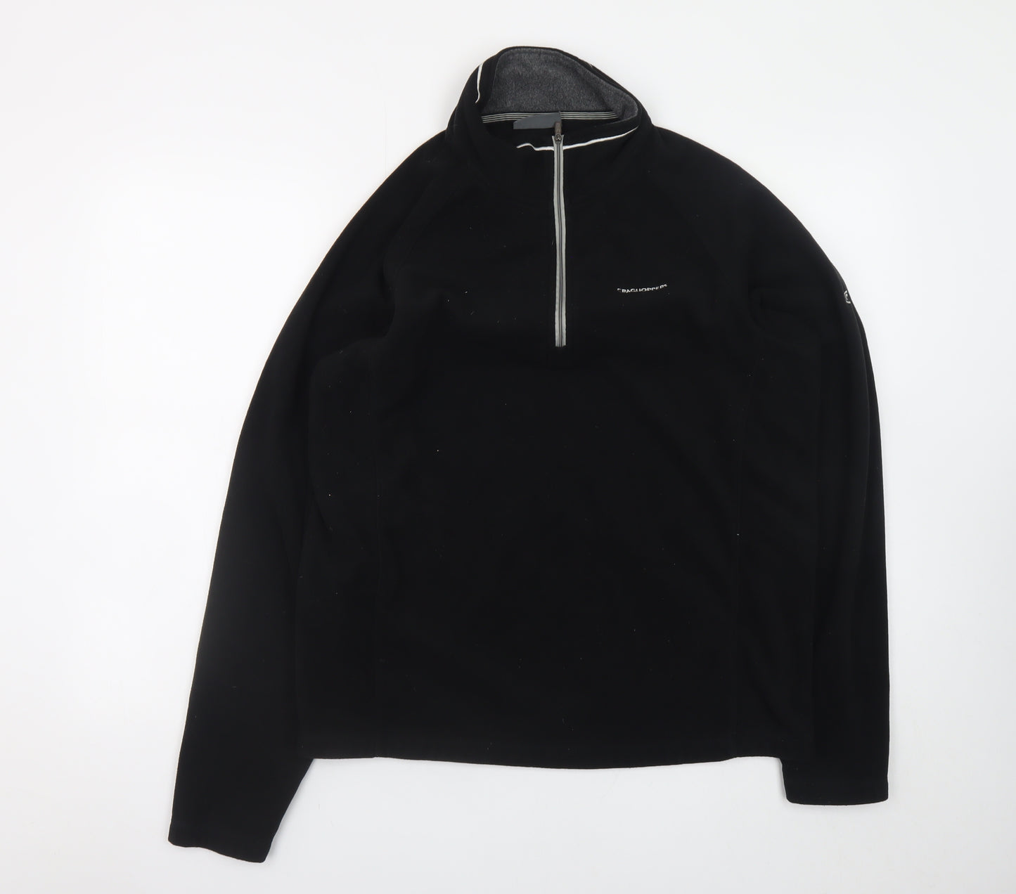 Craghoppers Men’s Black Fleece 1/4 Zip Pullover Sweatshirt Size L