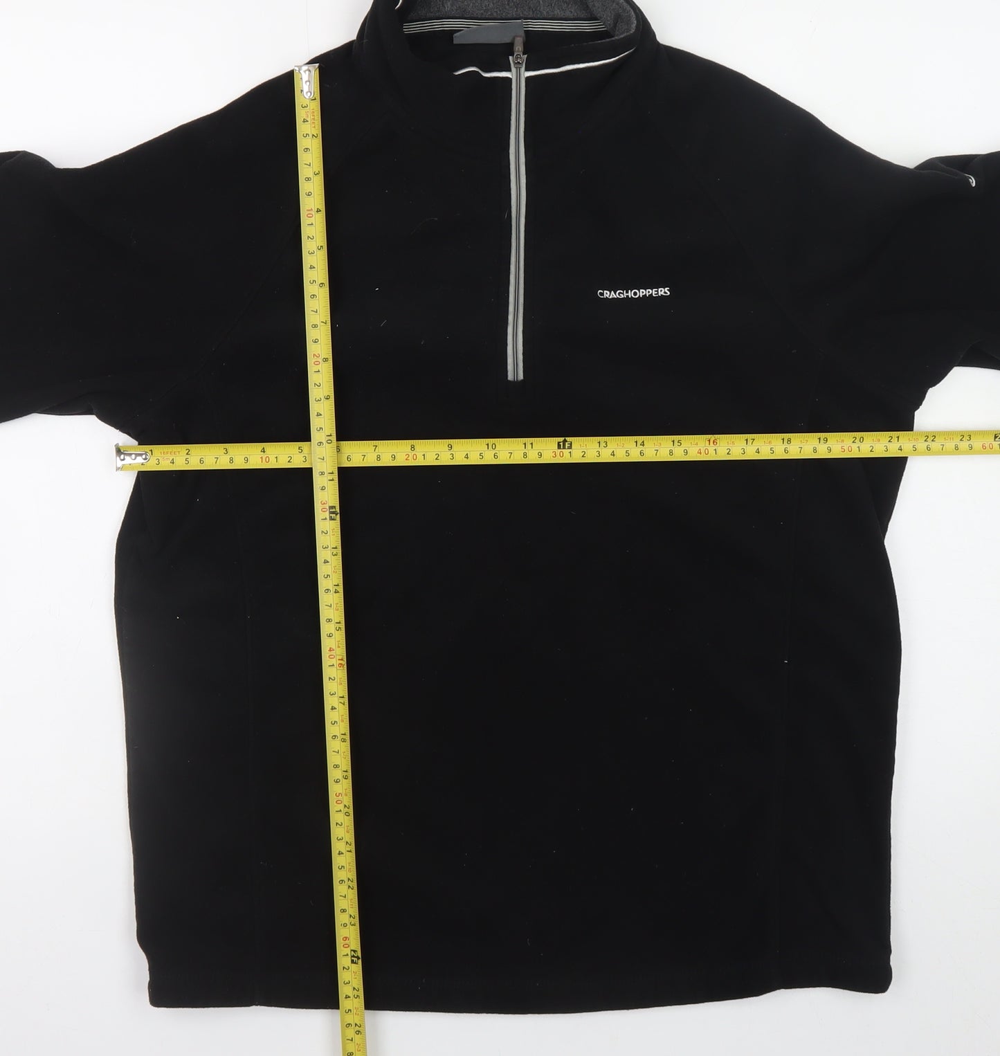 Craghoppers Men’s Black Fleece 1/4 Zip Pullover Sweatshirt Size L