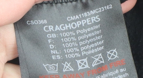 Craghoppers Men’s Black Fleece 1/4 Zip Pullover Sweatshirt Size L