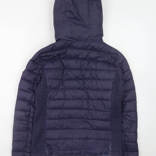Superdry Womens Blue Hooded Fuji Puffer Jacket Small
