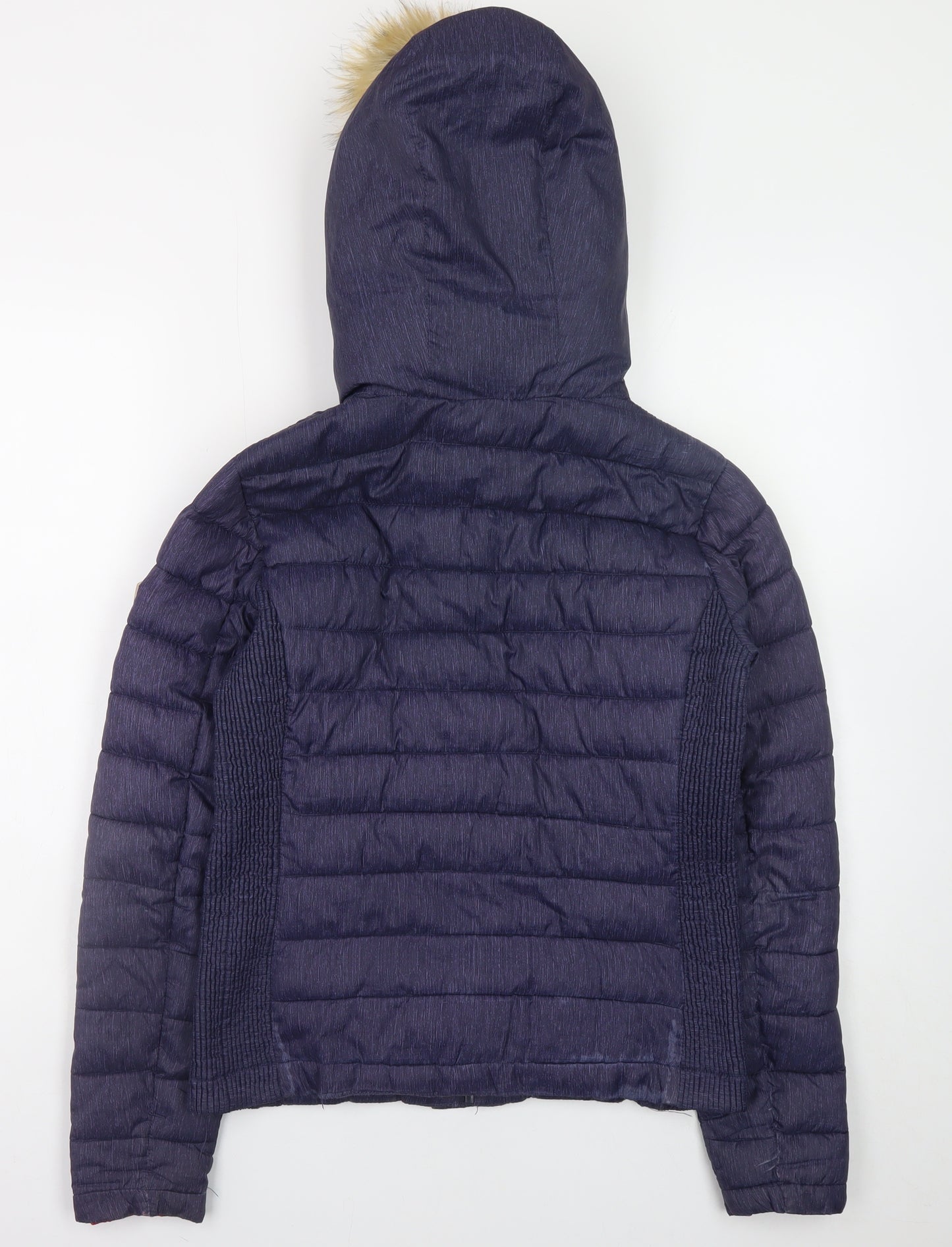 Superdry Womens Blue Hooded Fuji Puffer Jacket Small