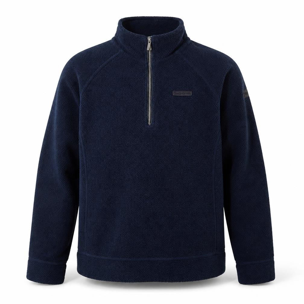 Front view of Craghoppers Men's Blue XL Fleece Half Zip Pullover Sweatshirt