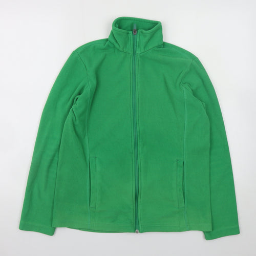 Lands' End Women's Green XS Fleece Full Zip Jacket