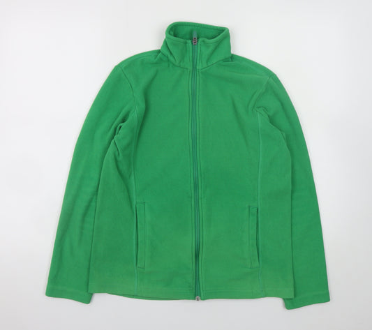 Lands' End Women's Green XS Fleece Full Zip Jacket