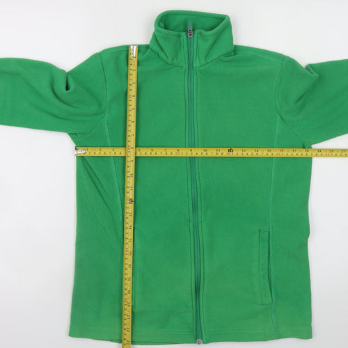 Lands' End Women's Green XS Fleece Full Zip Jacket