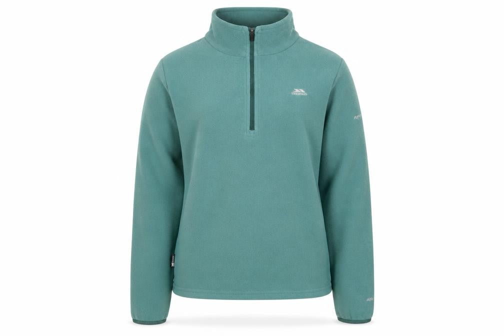 Trespass Girls Green Fleece 1/2 Zip Pullover Sweatshirt 11-12 Years