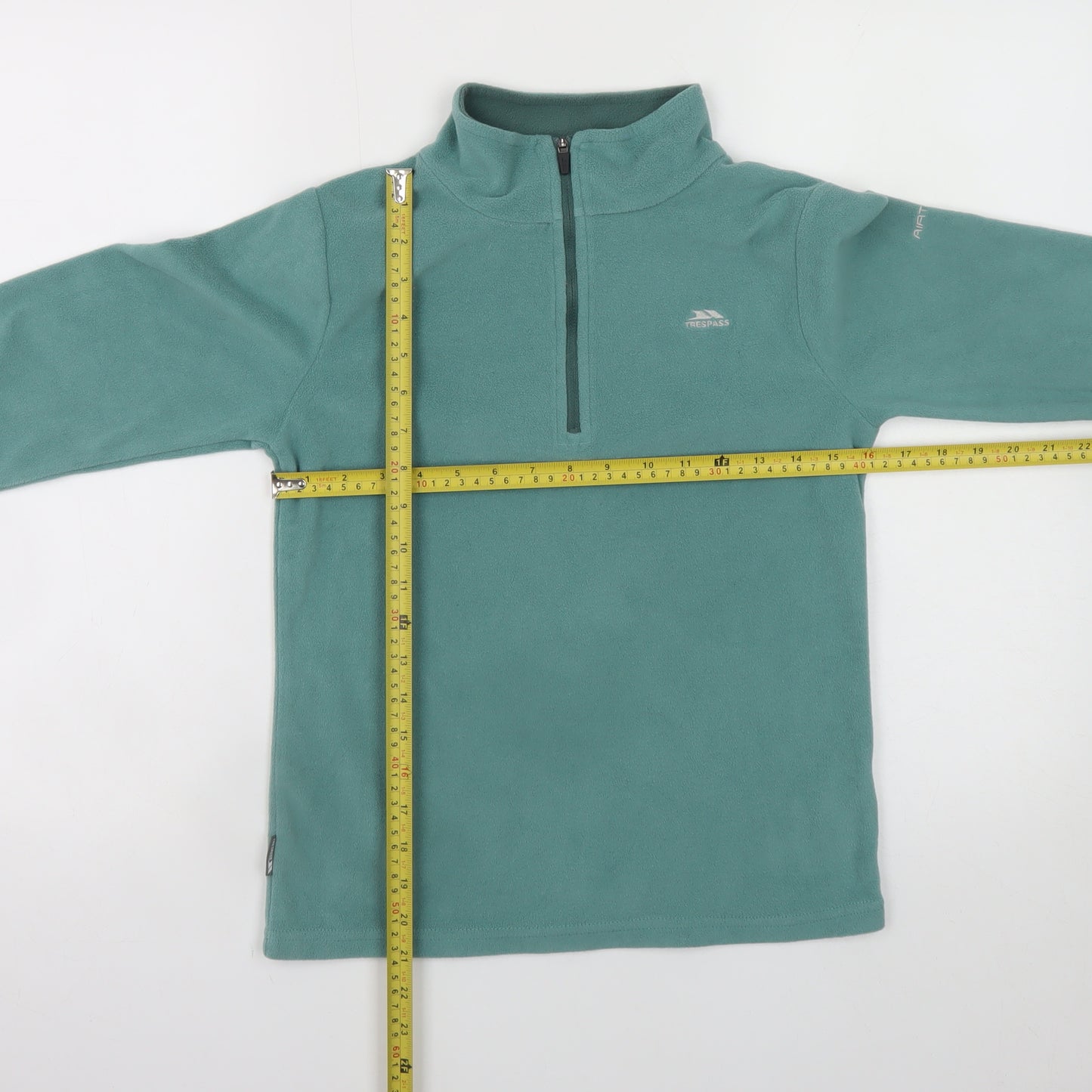 Trespass Girls Green Fleece 1/2 Zip Pullover Sweatshirt 11-12 Years