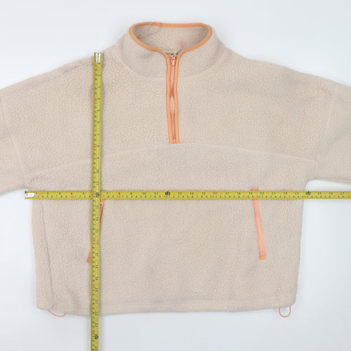 Dunnes Stores Women’s Beige Fleece Half Zip Jacket Size 14