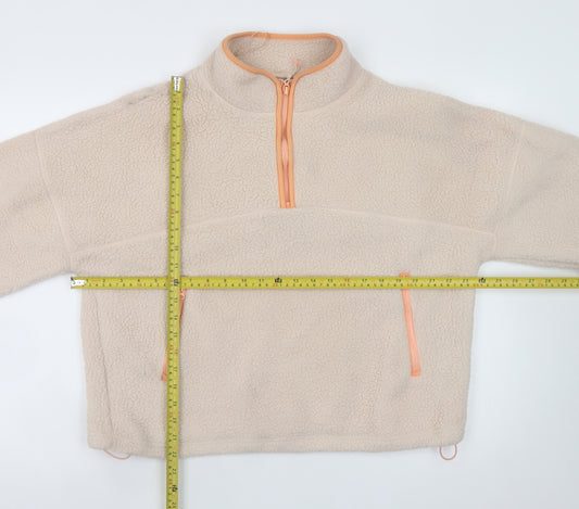 Dunnes Stores Women’s Beige Fleece Half Zip Jacket Size 14