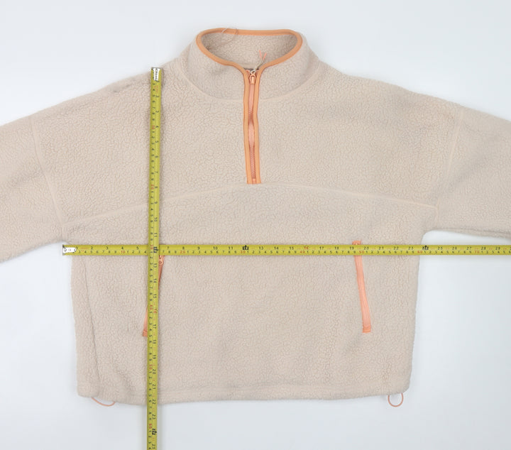 Dunnes Stores Women’s Beige Fleece Half Zip Jacket Size 14