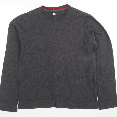 GAP Men's Grey Small Pullover Cotton Long Sleeve Sweatshirt