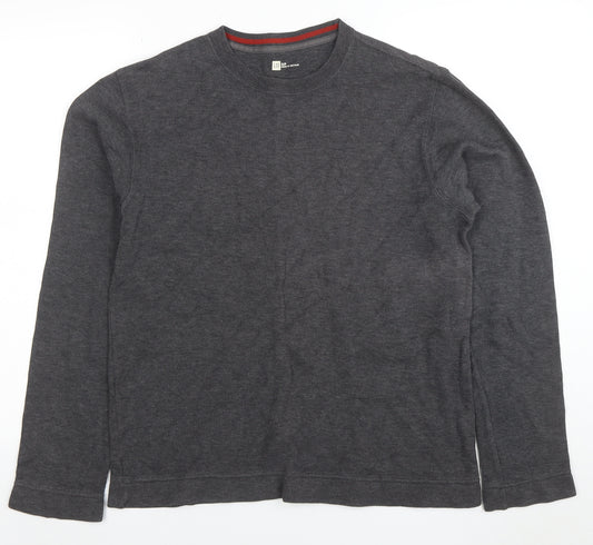 GAP Men's Grey Small Pullover Cotton Long Sleeve Sweatshirt