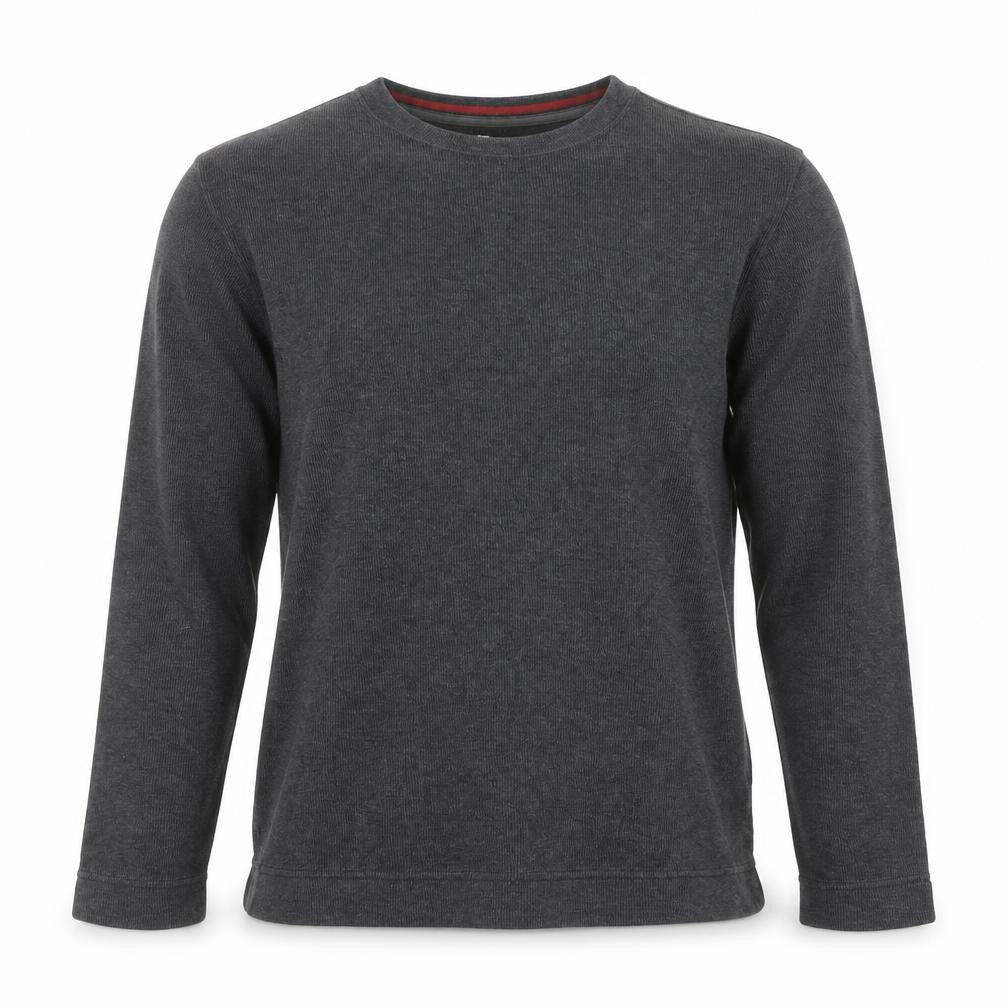 Front view of Gap Men's Grey Small Pullover Cotton Long Sleeve Sweatshirt