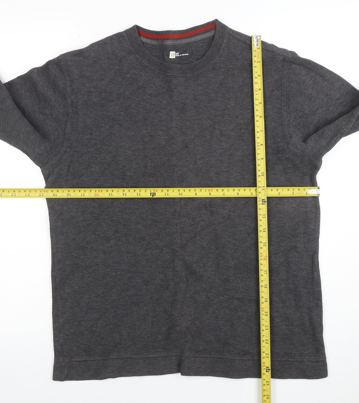 GAP Men's Grey Small Pullover Cotton Long Sleeve Sweatshirt