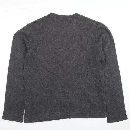 GAP Men's Grey Small Pullover Cotton Long Sleeve Sweatshirt