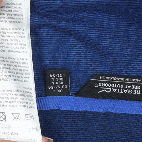 Regatta Mens Blue 1/4 Zip Fleece Pullover Sweatshirt L
