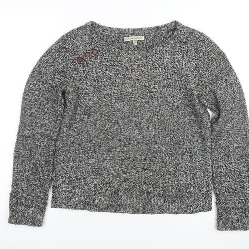 Laura Ashley Womens Grey Size 10 Knit Long Sleeve Pullover Jumper