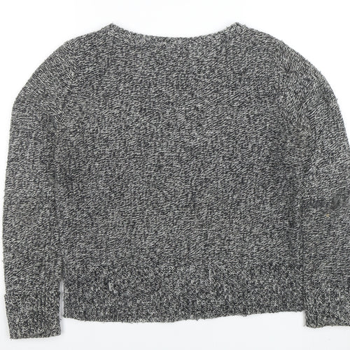 Laura Ashley Womens Grey Size 10 Knit Long Sleeve Pullover Jumper