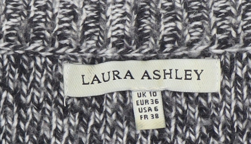 Laura Ashley Womens Grey Size 10 Knit Long Sleeve Pullover Jumper