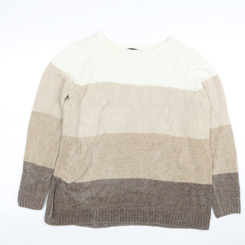 Bonmarche Women's Multicoloured Striped Knit Jumper M