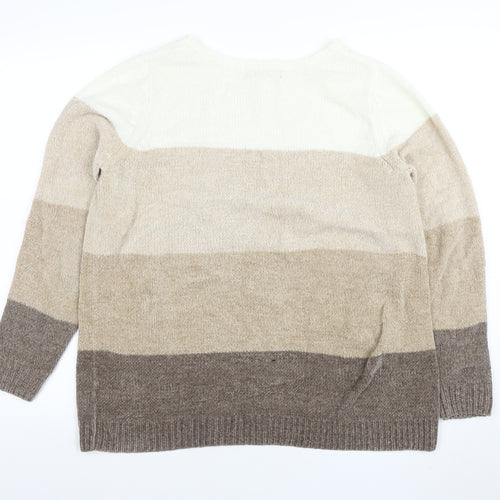 Bonmarche Women's Multicoloured Striped Knit Jumper M