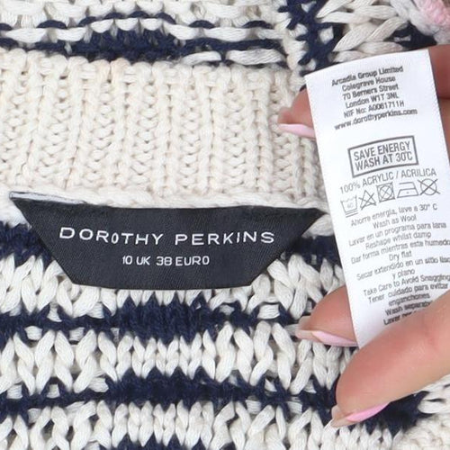 Dorothy Perkins Womens Multicoloured Size 10 Chunky Knit Jumper