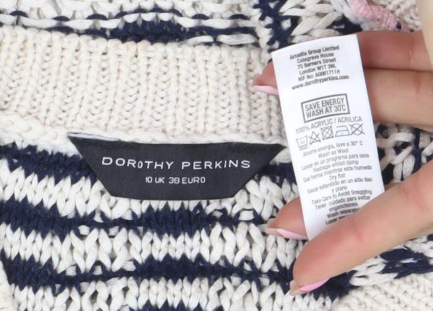 Dorothy Perkins Womens Multicoloured Size 10 Chunky Knit Jumper