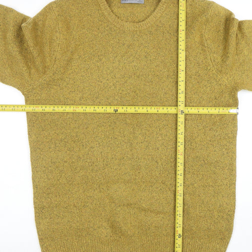 Marks and Spencer Mens Green Wool Blend Crew Neck Jumper L