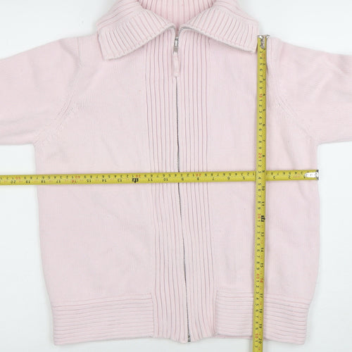 Marks and Spencer Women’s Pink Full Zip Collared Jumper Size 14