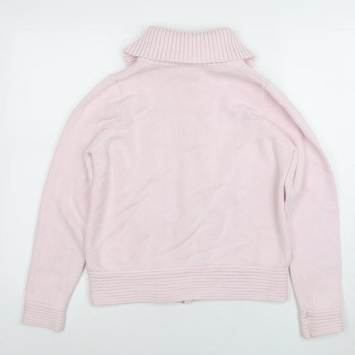 Marks and Spencer Women’s Pink Full Zip Collared Jumper Size 14