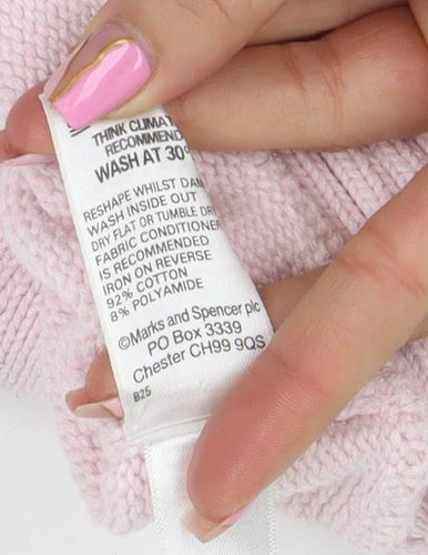 Marks and Spencer Women’s Pink Full Zip Collared Jumper Size 14