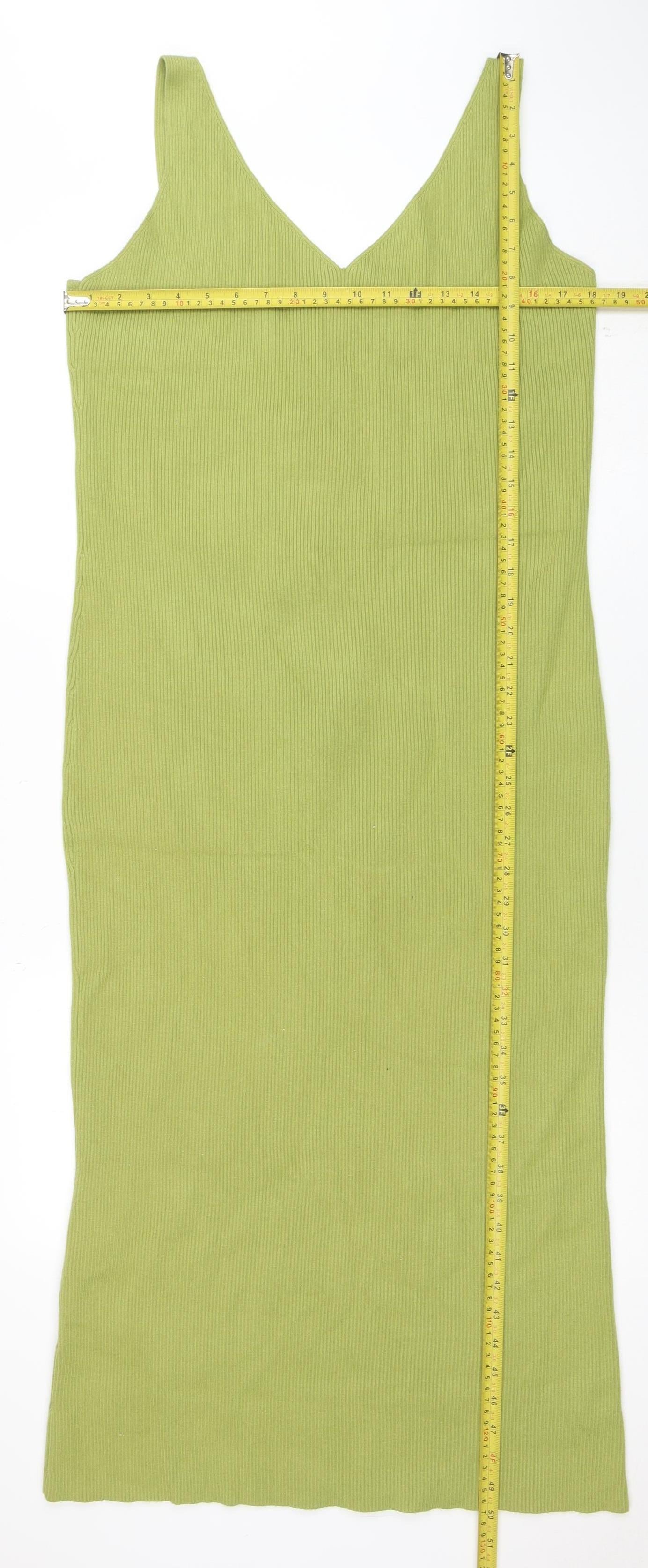 Pretty Lavish Women’s Green Sleeveless Bodycon Midi Dress L