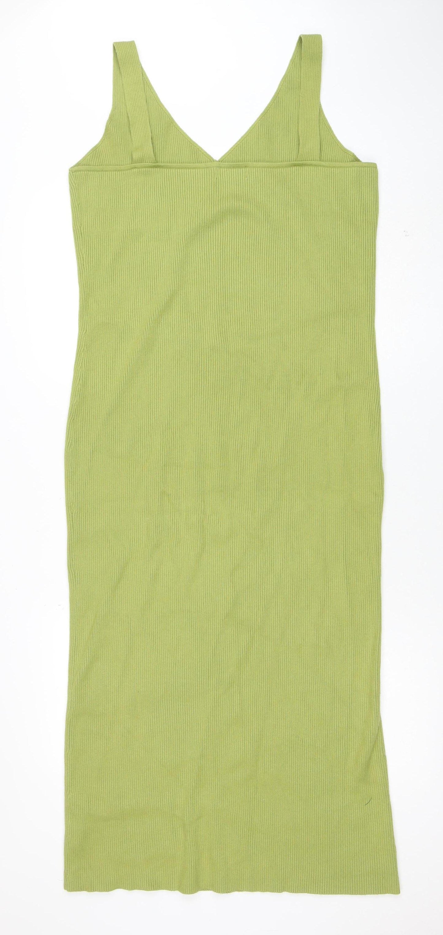 Pretty Lavish Women’s Green Sleeveless Bodycon Midi Dress L