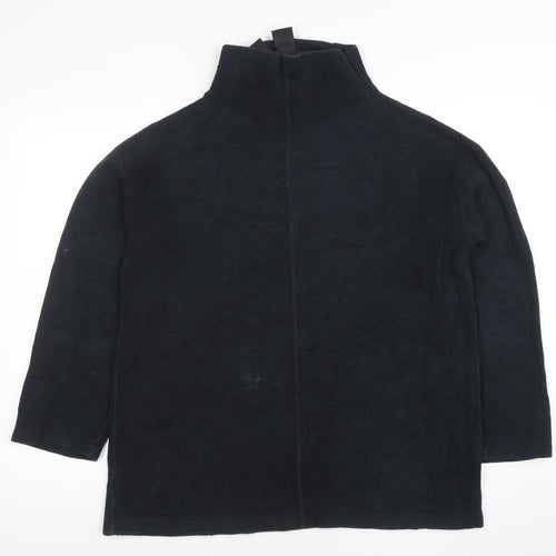 DKNY Jeans Men’s Black High Neck Cotton Pullover Jumper S