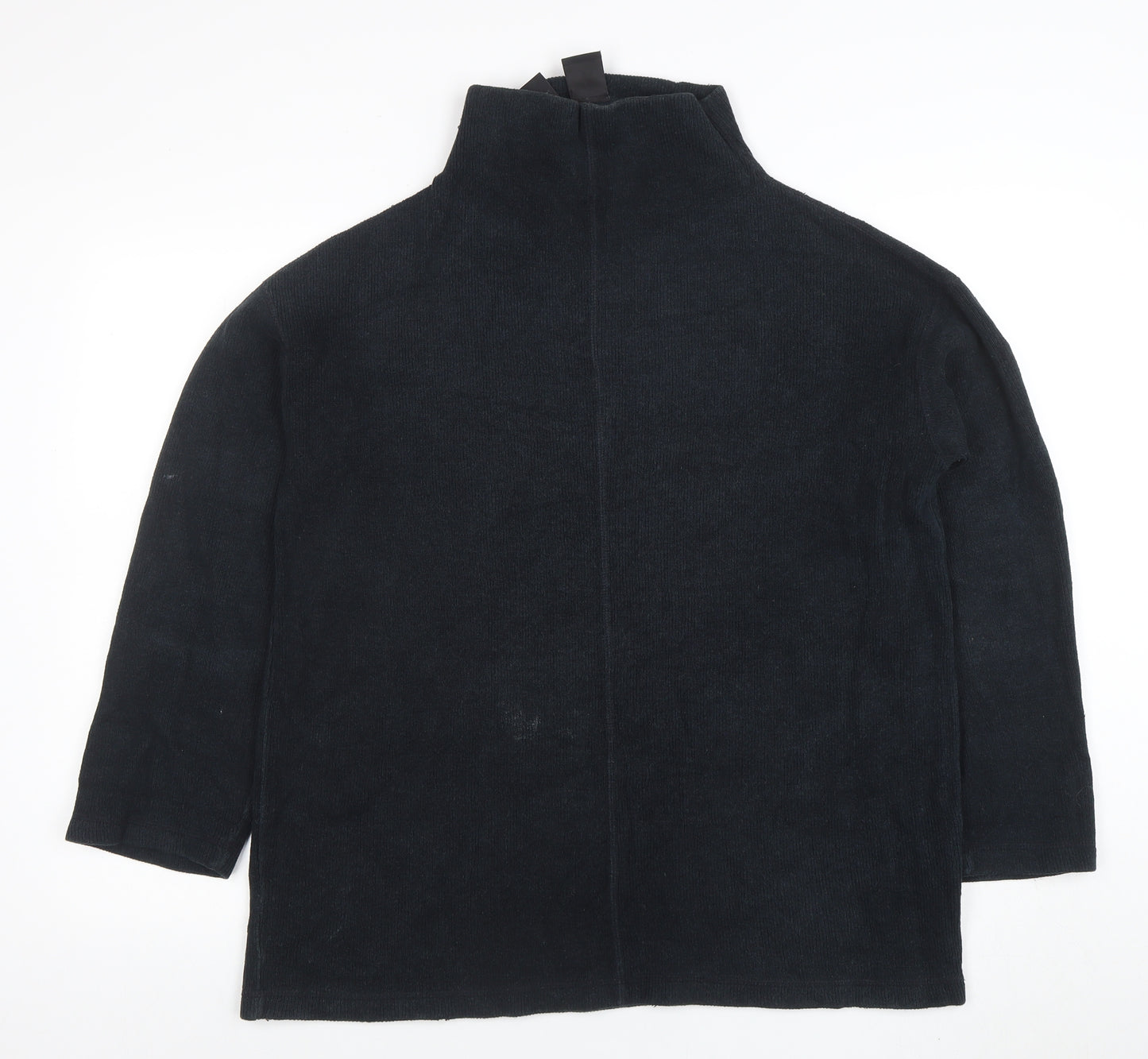 DKNY Jeans Men’s Black High Neck Cotton Pullover Jumper S