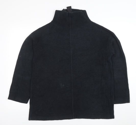 DKNY Jeans Men’s Black High Neck Cotton Pullover Jumper S