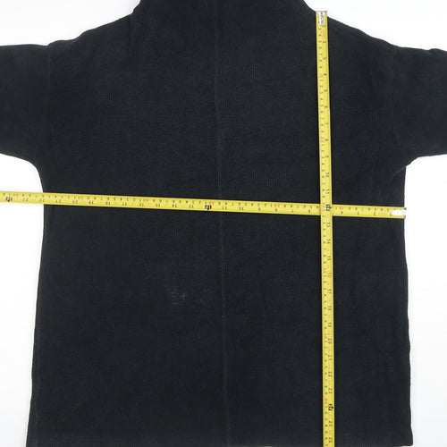 DKNY Jeans Men’s Black High Neck Cotton Pullover Jumper S