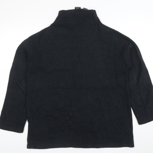 DKNY Jeans Men’s Black High Neck Cotton Pullover Jumper S