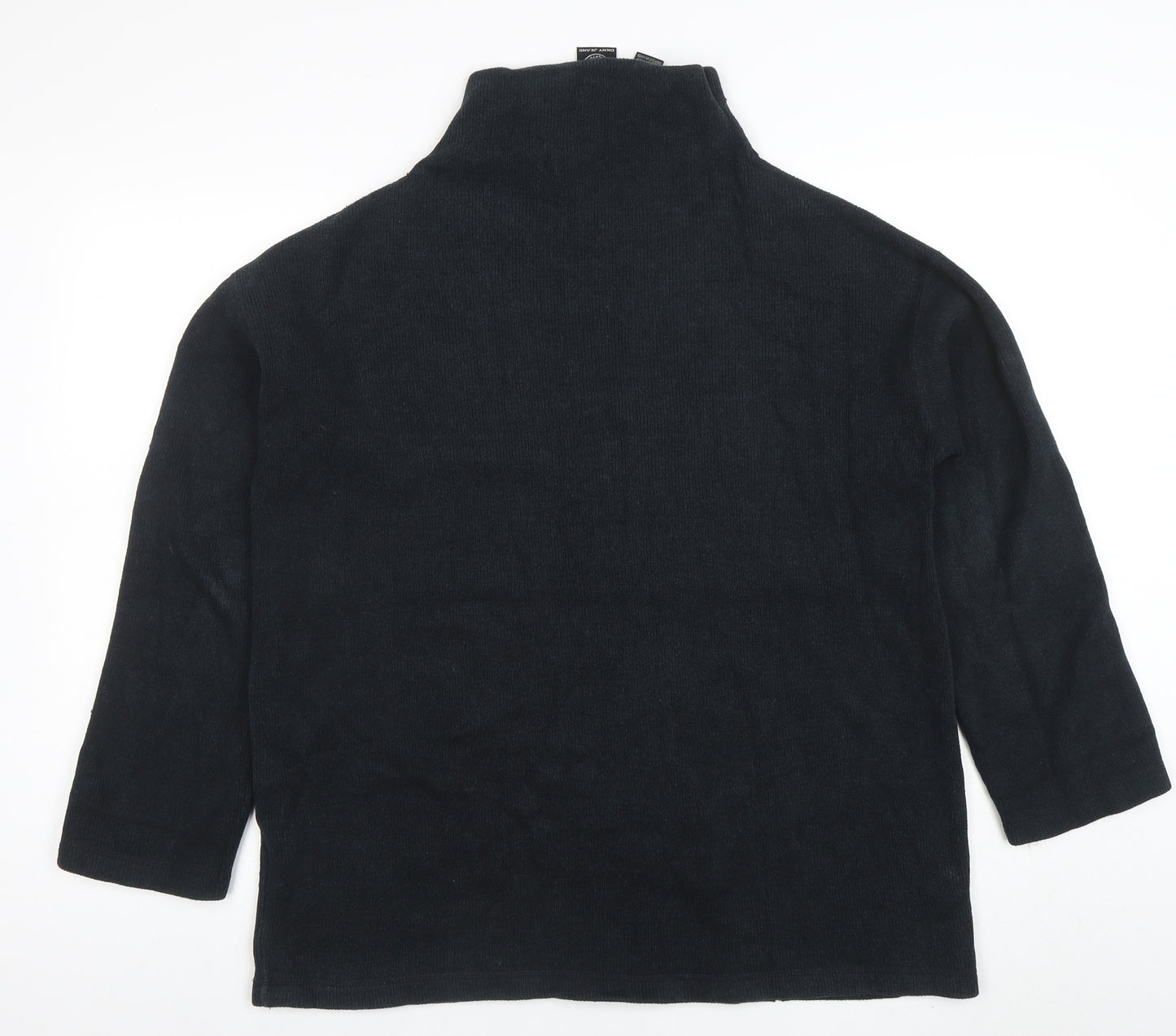 DKNY Jeans Men’s Black High Neck Cotton Pullover Jumper S