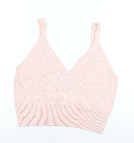 New Look Women's Pink Knit Camisole Tank Top Size 14
