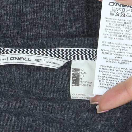O'Neill Women's Grey Boat Neck 3/4 Sleeve Nautical T-Shirt Size M