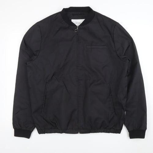 Bellfield Men's Black XL Bomber Jacket Full Zip Casual