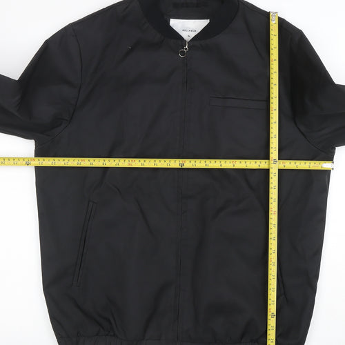 Bellfield Men's Black XL Bomber Jacket Full Zip Casual